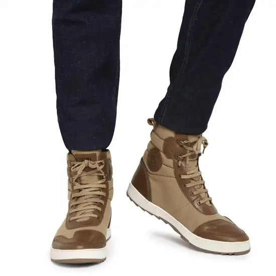 Sturdy Leather Boots Light Khaki