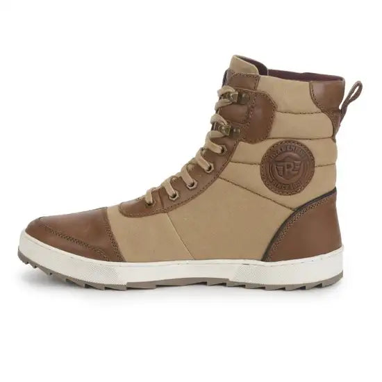 Sturdy Leather Boots Light Khaki