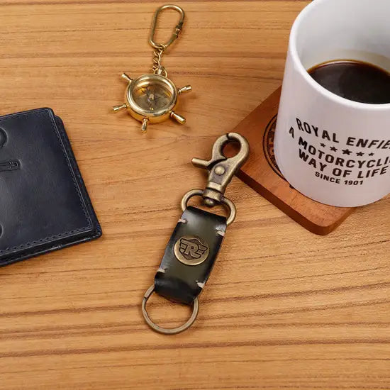 Leather Key Chain Op Olive