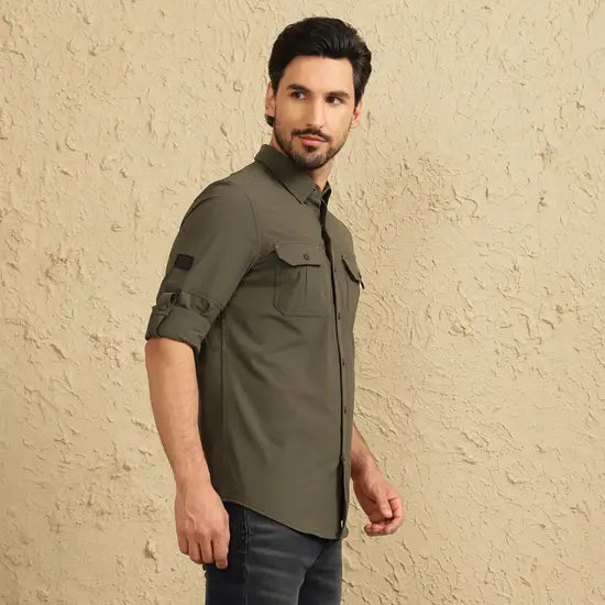 MLG Side Vertical Vent Shirt – Olive