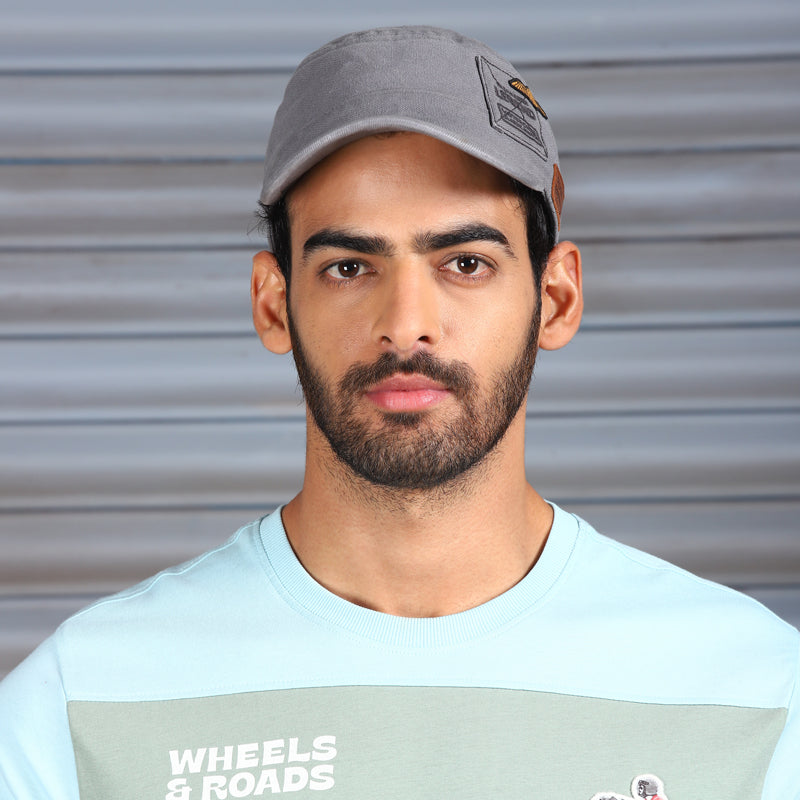 Re Cotton Canvas Heavy Washed Cap In Charcoal