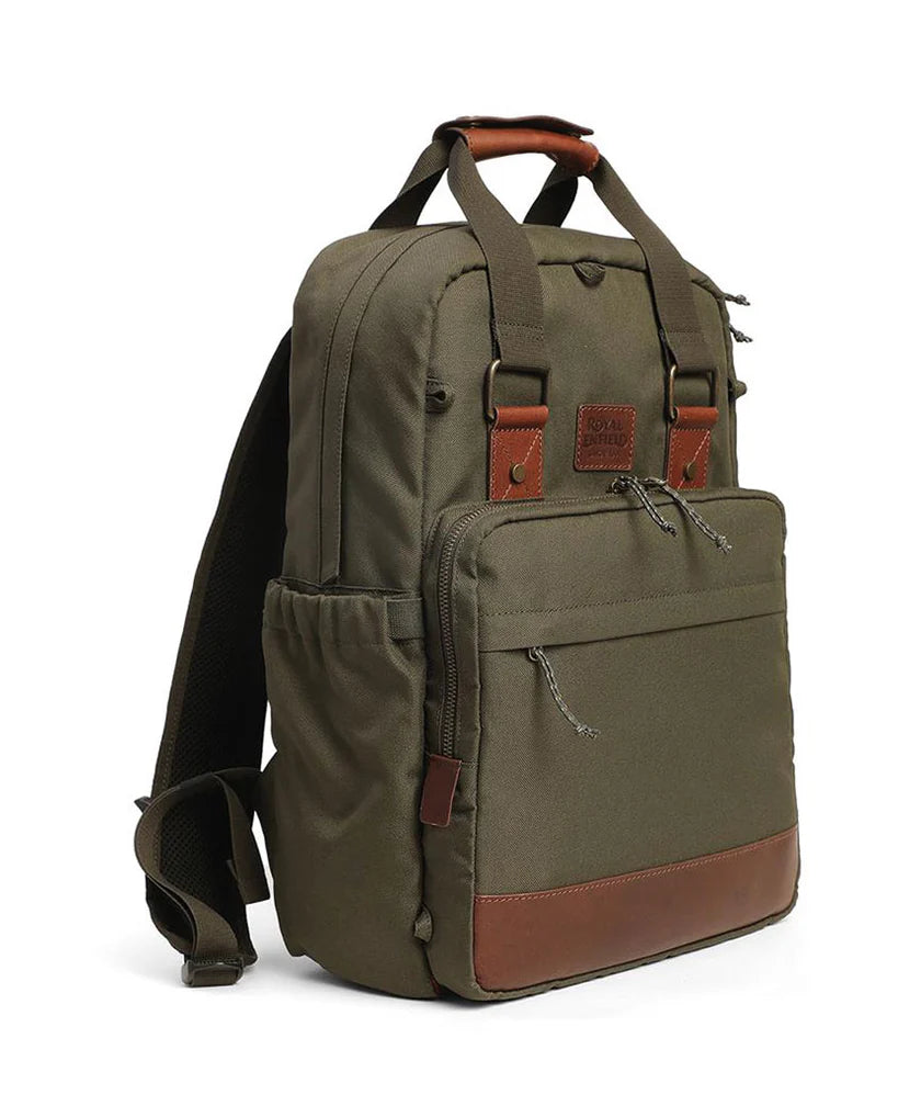 Raveller Backpack – Dark Olive & Brown