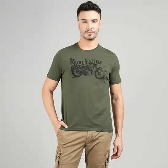Re Bullet-350 T-Shirt Olive