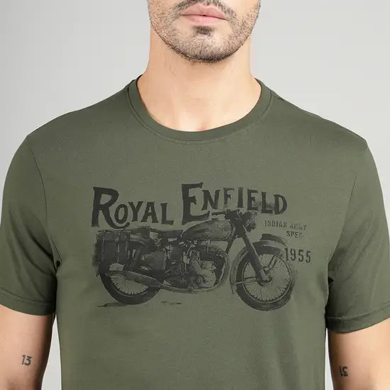 Re Bullet-350 T-Shirt Olive