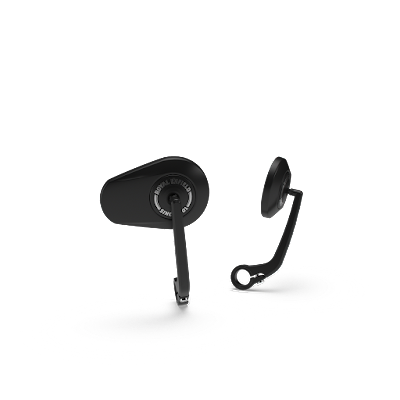Black Tapered Bar-End Mirrors