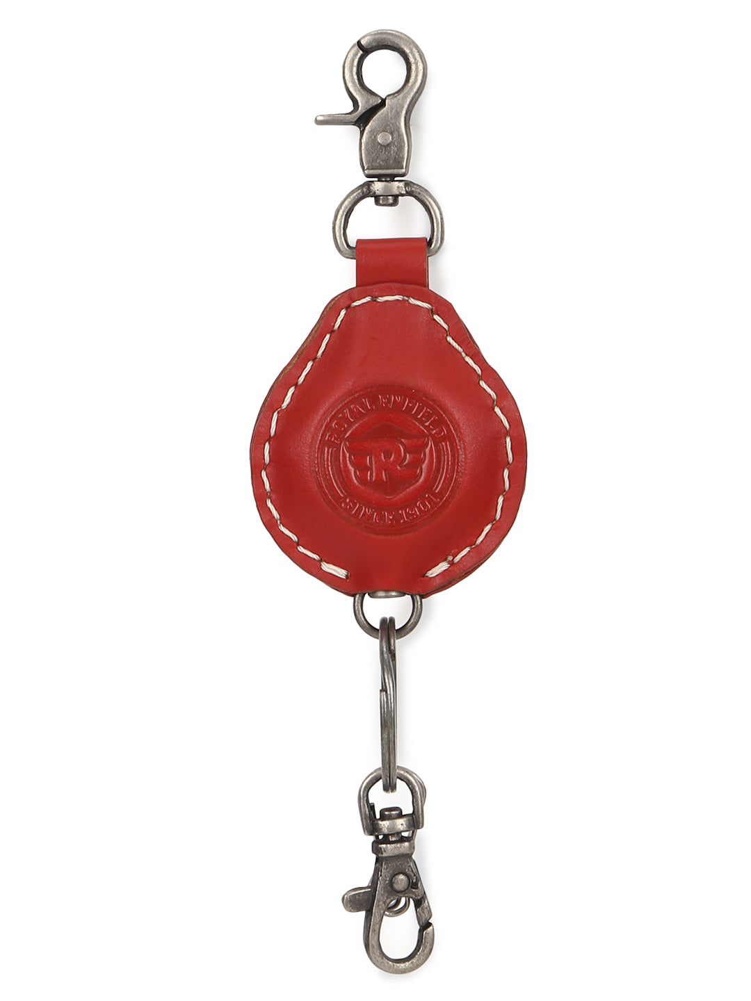 Spring Loaded Key Chain In Red