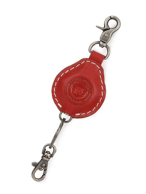 Spring Loaded Key Chain In Red