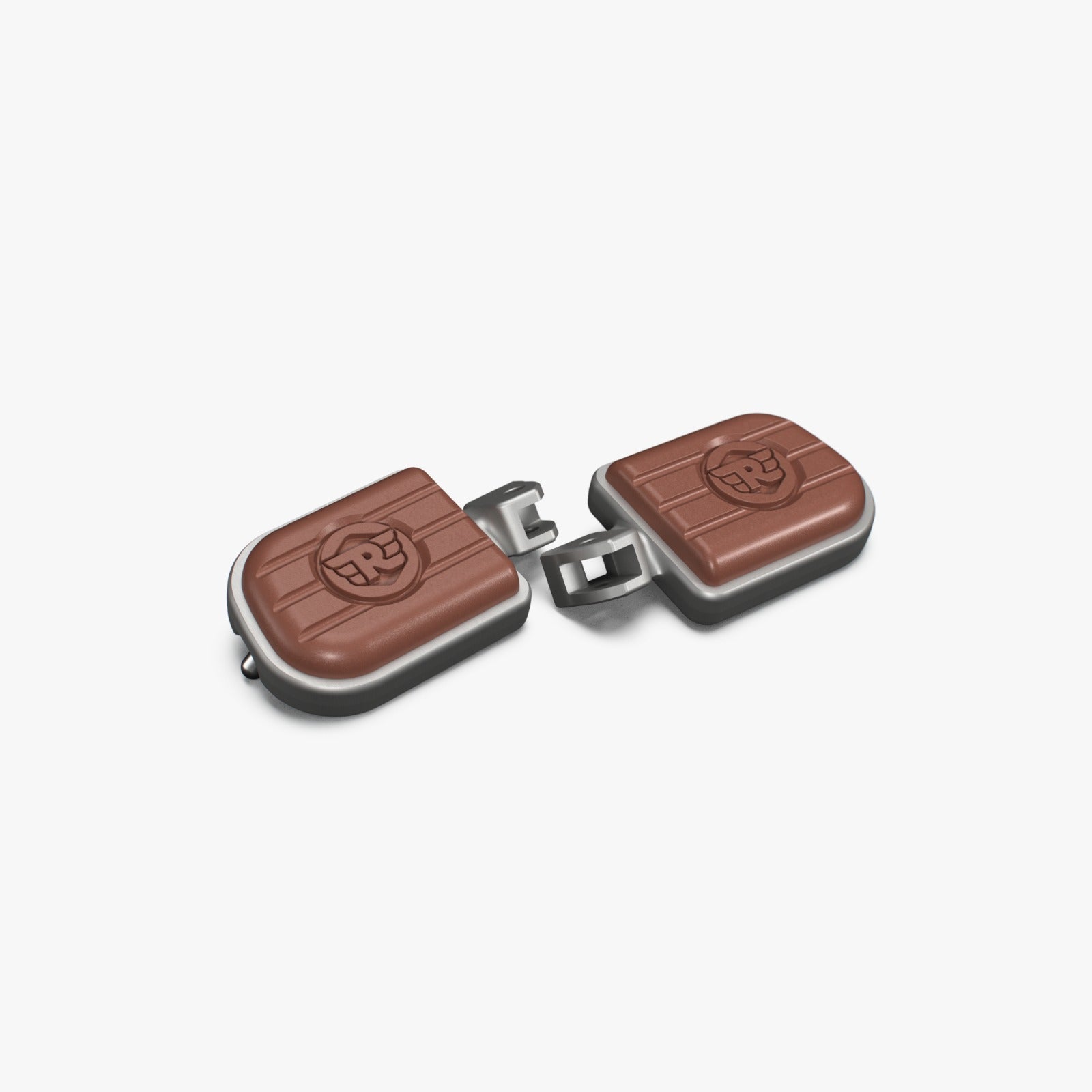 Brown And Silver Deluxe Footpegs
