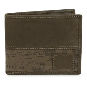 Vintage Map Wallet – Olive